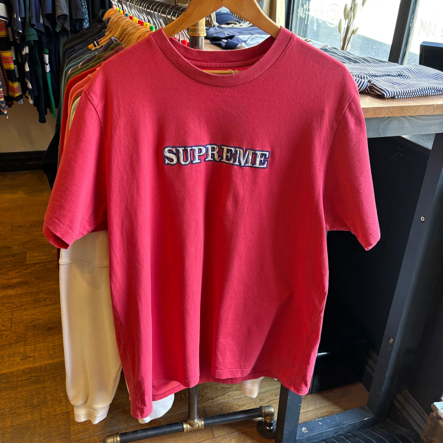 Supreme FW18 Floral Logo T-Shirt Red (XL)