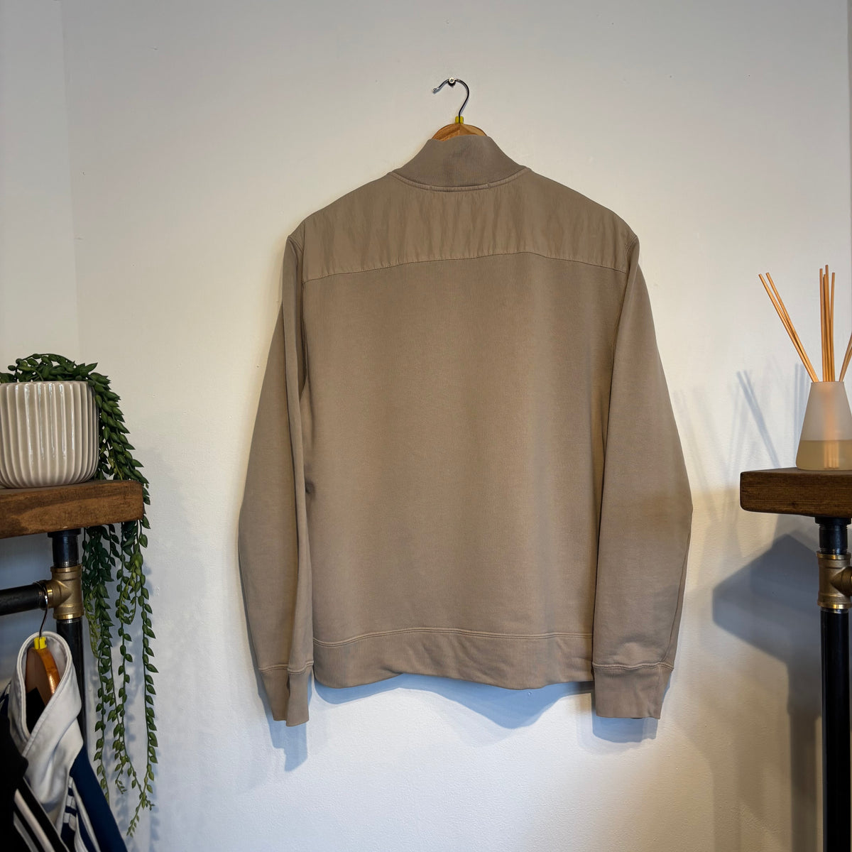 CP Company 2000s Quarter Zip Jumper Beige (Medium)