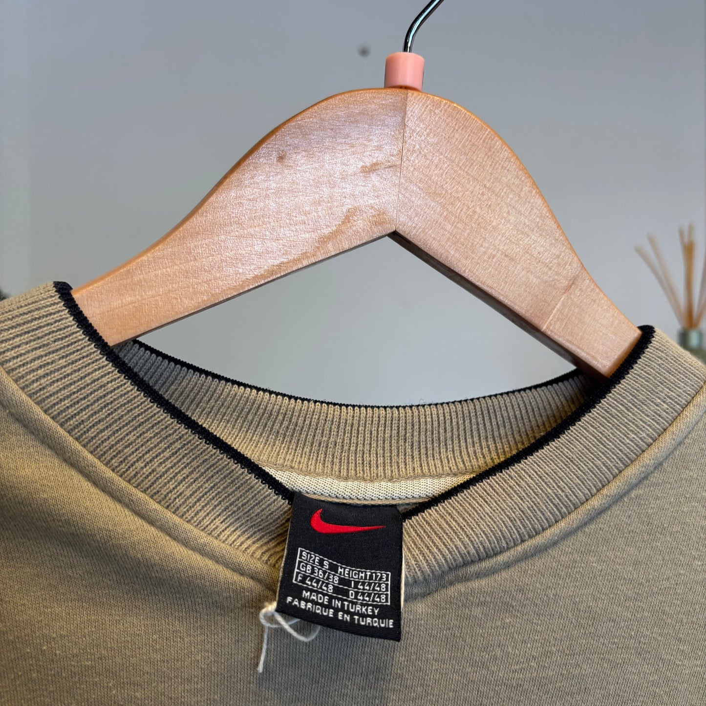 Nike Swoosh Two Tone Oversized Sweatshirt Cream (Small)