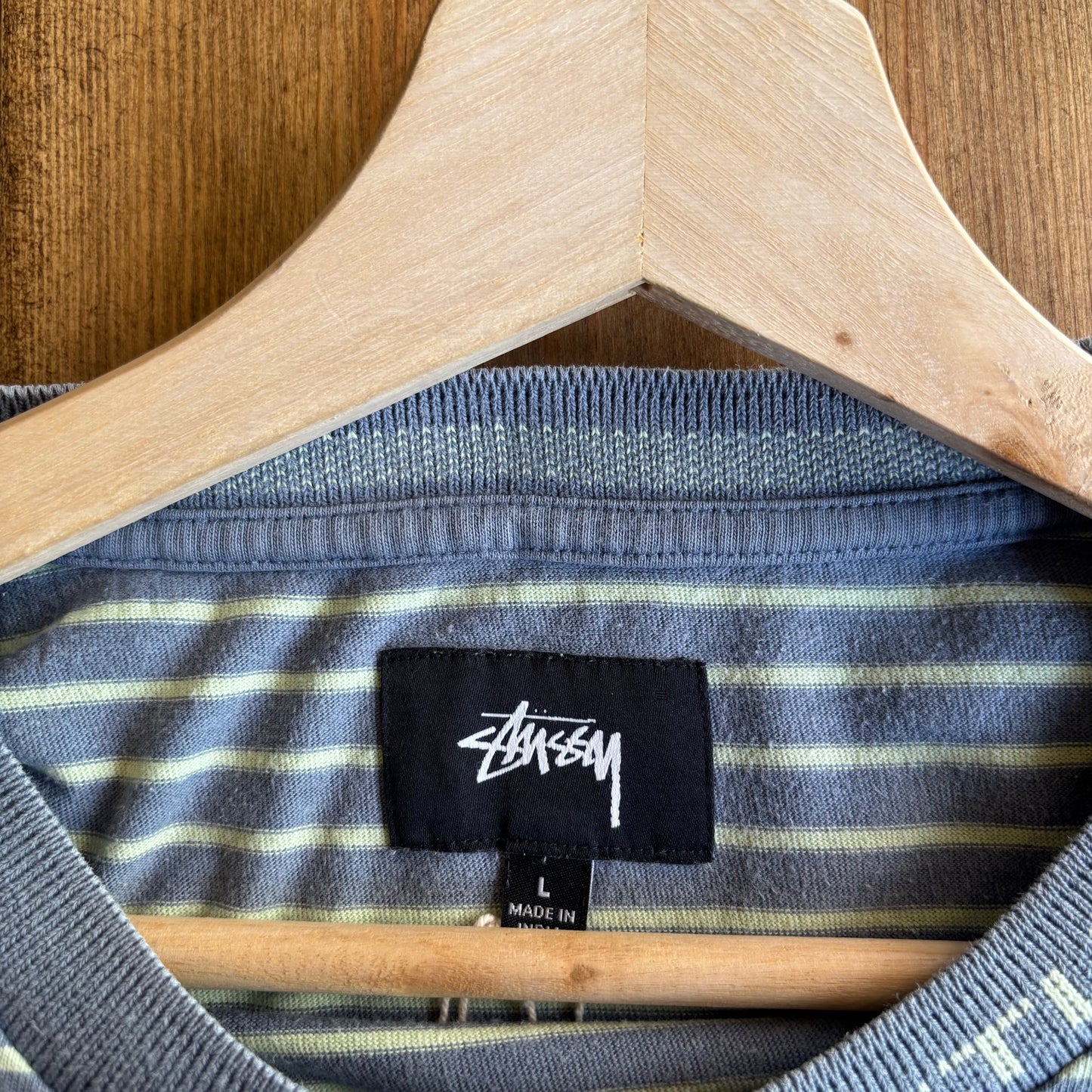 Stussy Jack Stripe Crew T-Shirt Blue (Large)