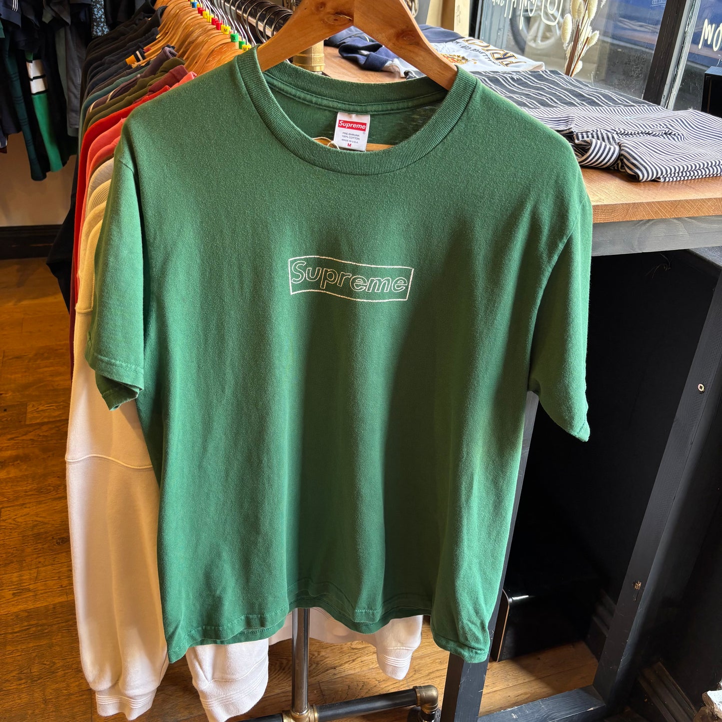 Supreme SS21 Kaws Chalk Logo T-Shirt Green (Medium)