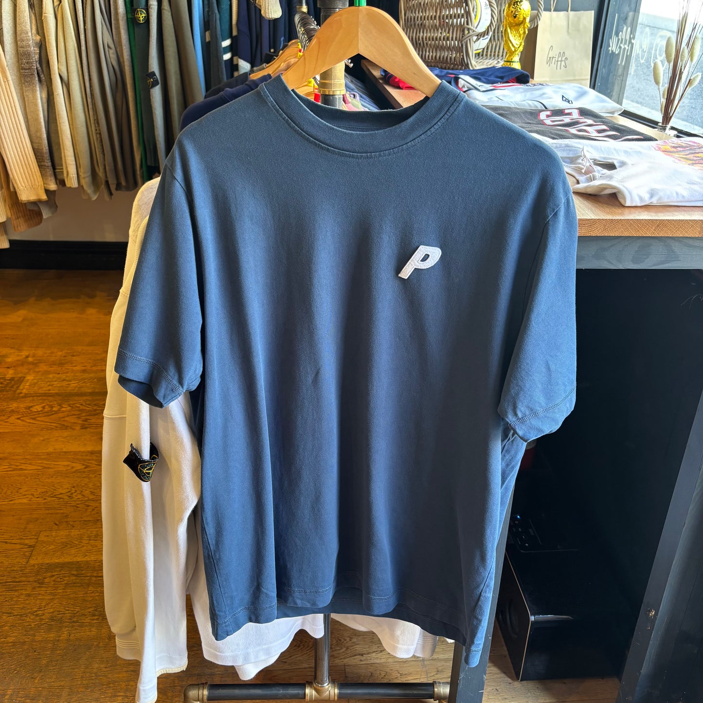 Palace SS20 Felt P T-Shirt Navy (XL)