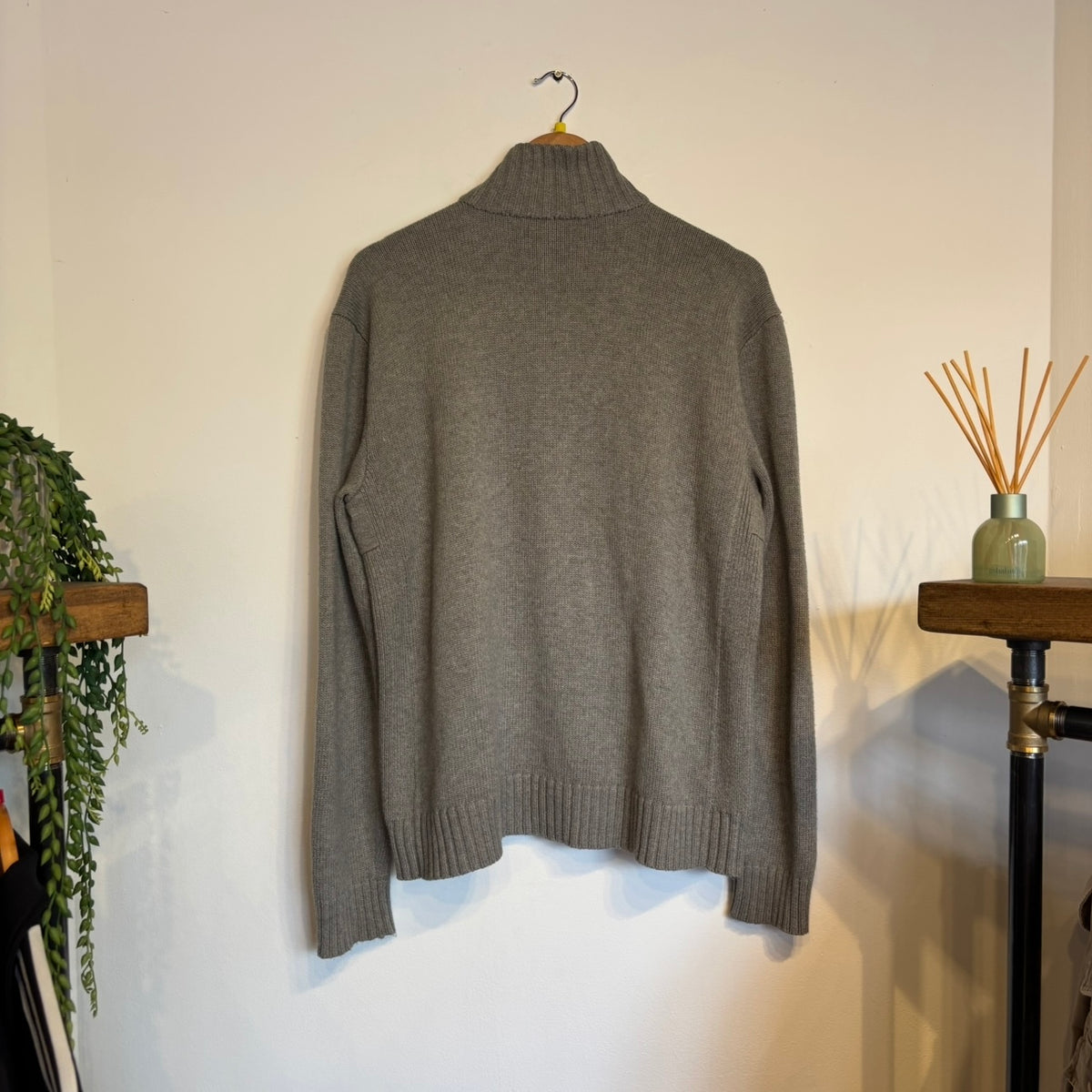Ralph Lauren Full Zip Knit Jumper Grey (Medium)