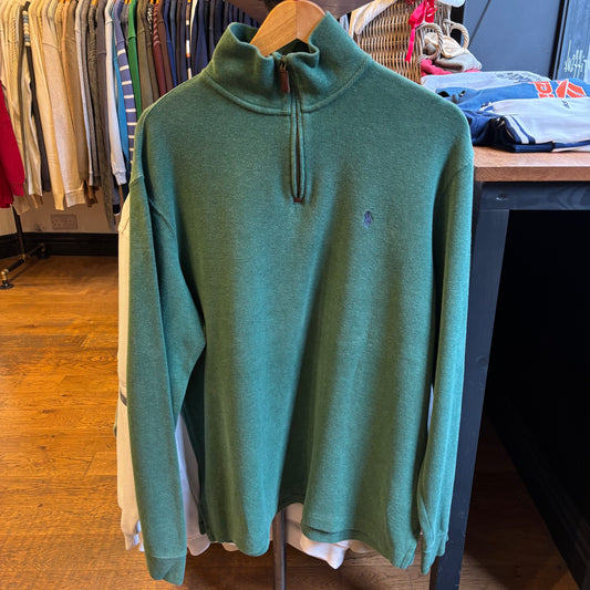 Ralph Lauren Quarter Zip Jumper Green (Large)