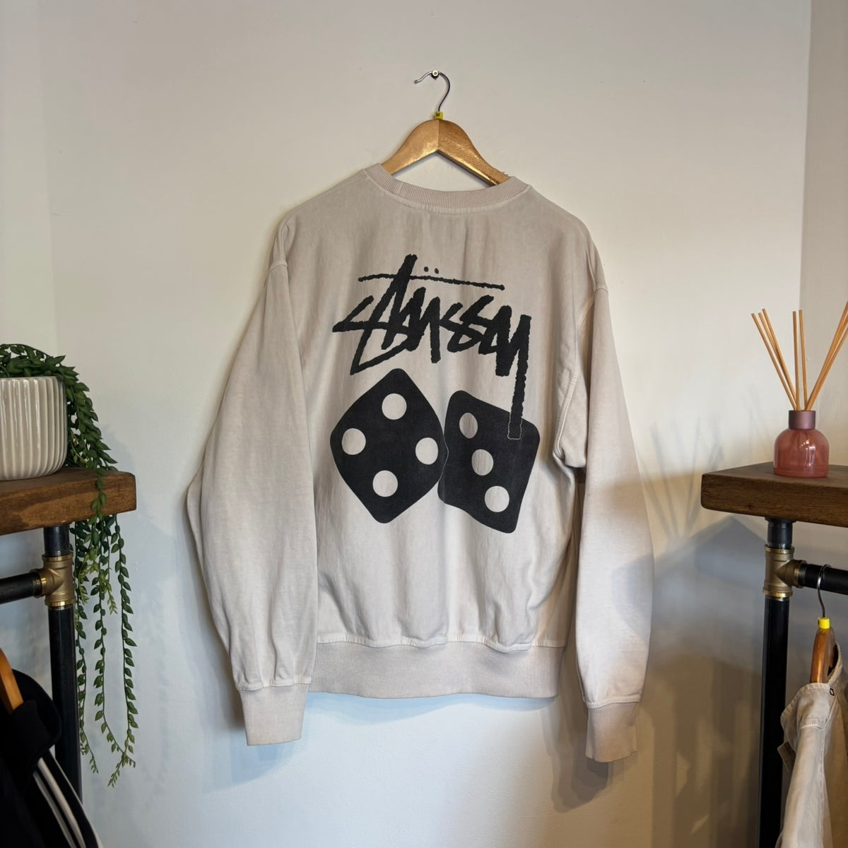 Stussy Dice Pigment Dyed Sweatshirt Natural (Medium)
