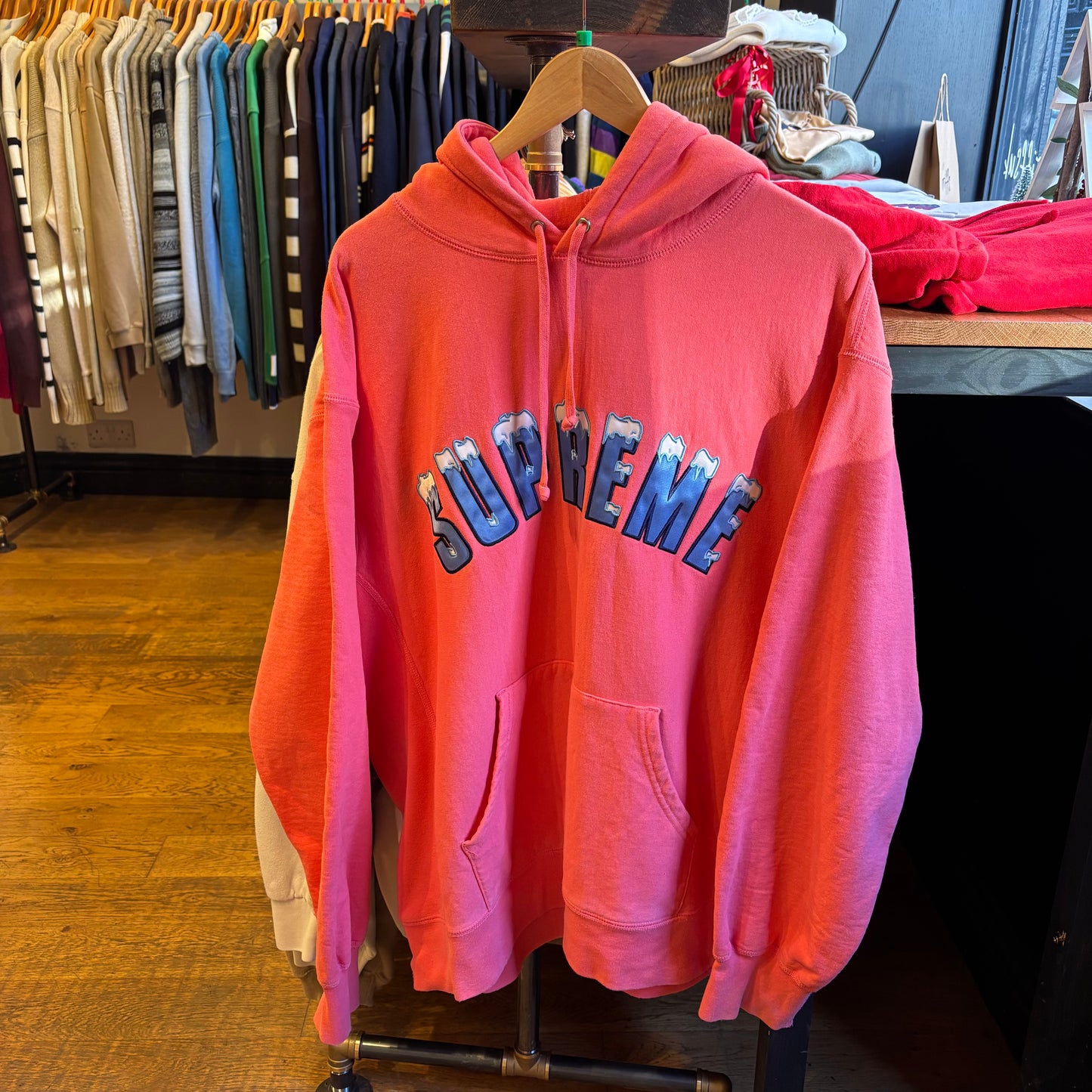 Supreme FW20 Icy Arc Hooded Sweatshirt Coral (XL)