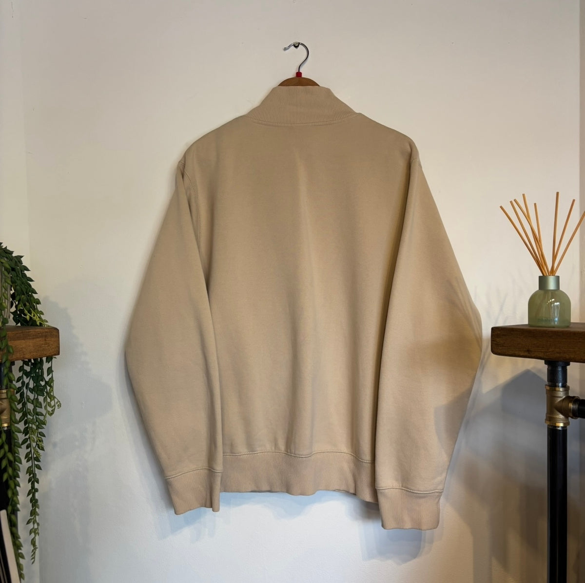 Nike Y2K Swoosh Full Zip Jumper Cream (Large)