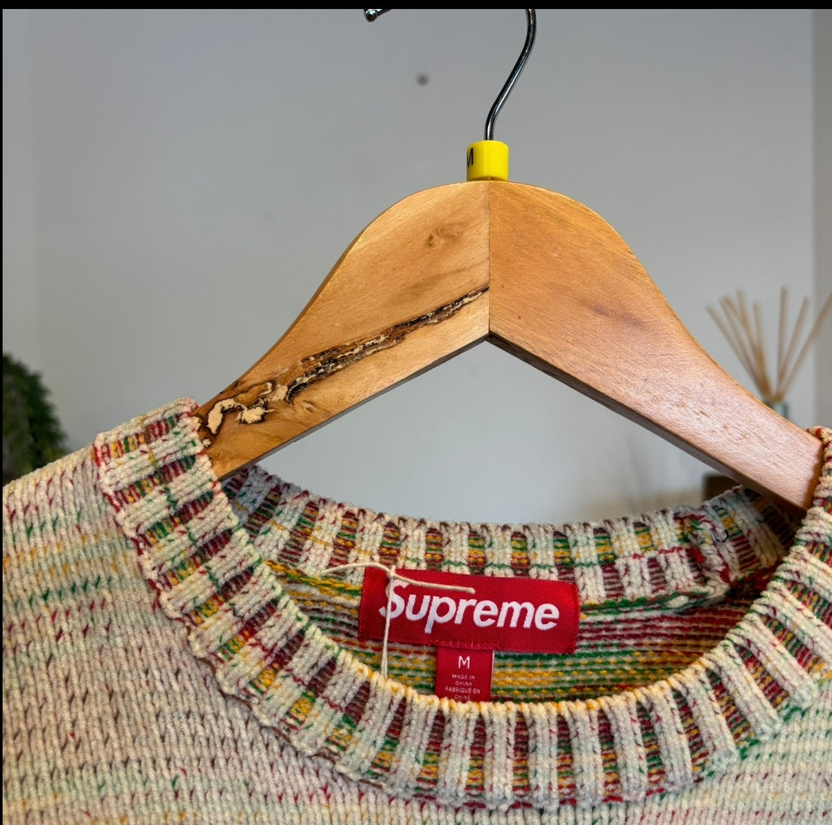Supreme SS24 Contrast Arc Sweater Cream (Medium)