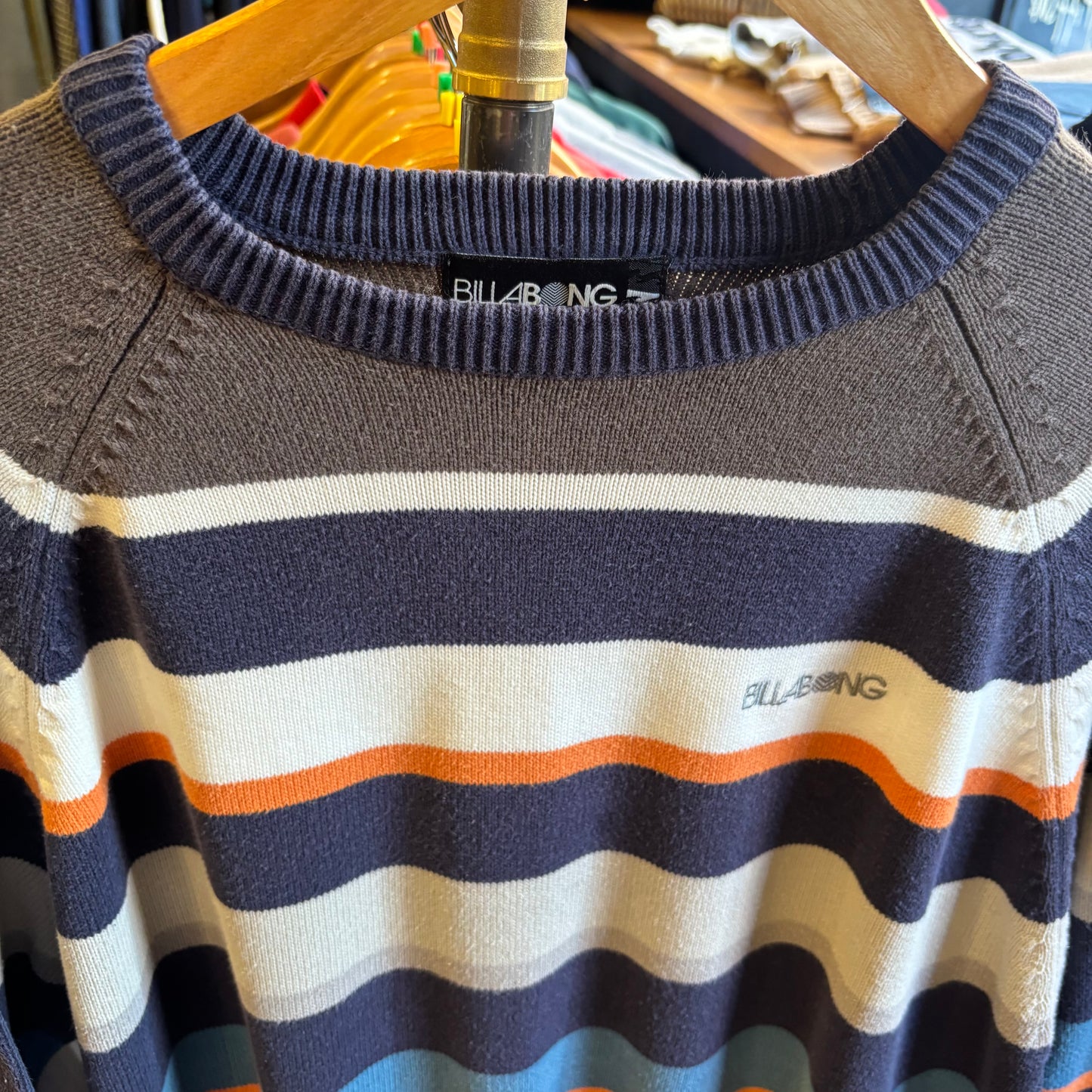 Billabong Striped Colourful Knit Jumper (Large)