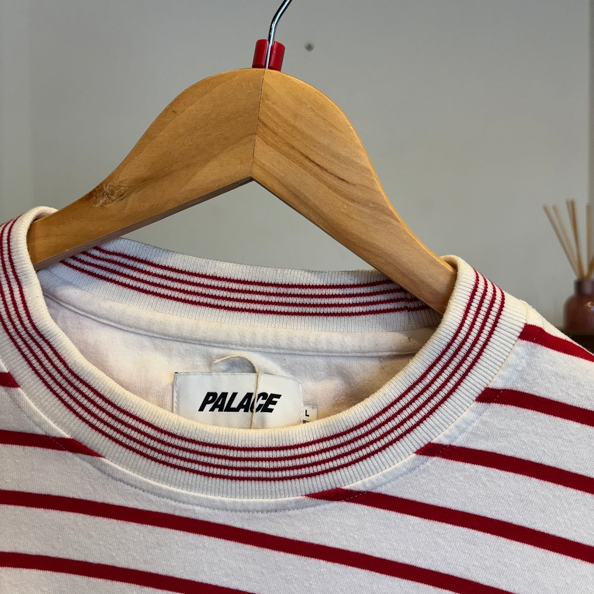 Palace FW21 Rule Longsleeve T-Shirt White/ Red (Large)