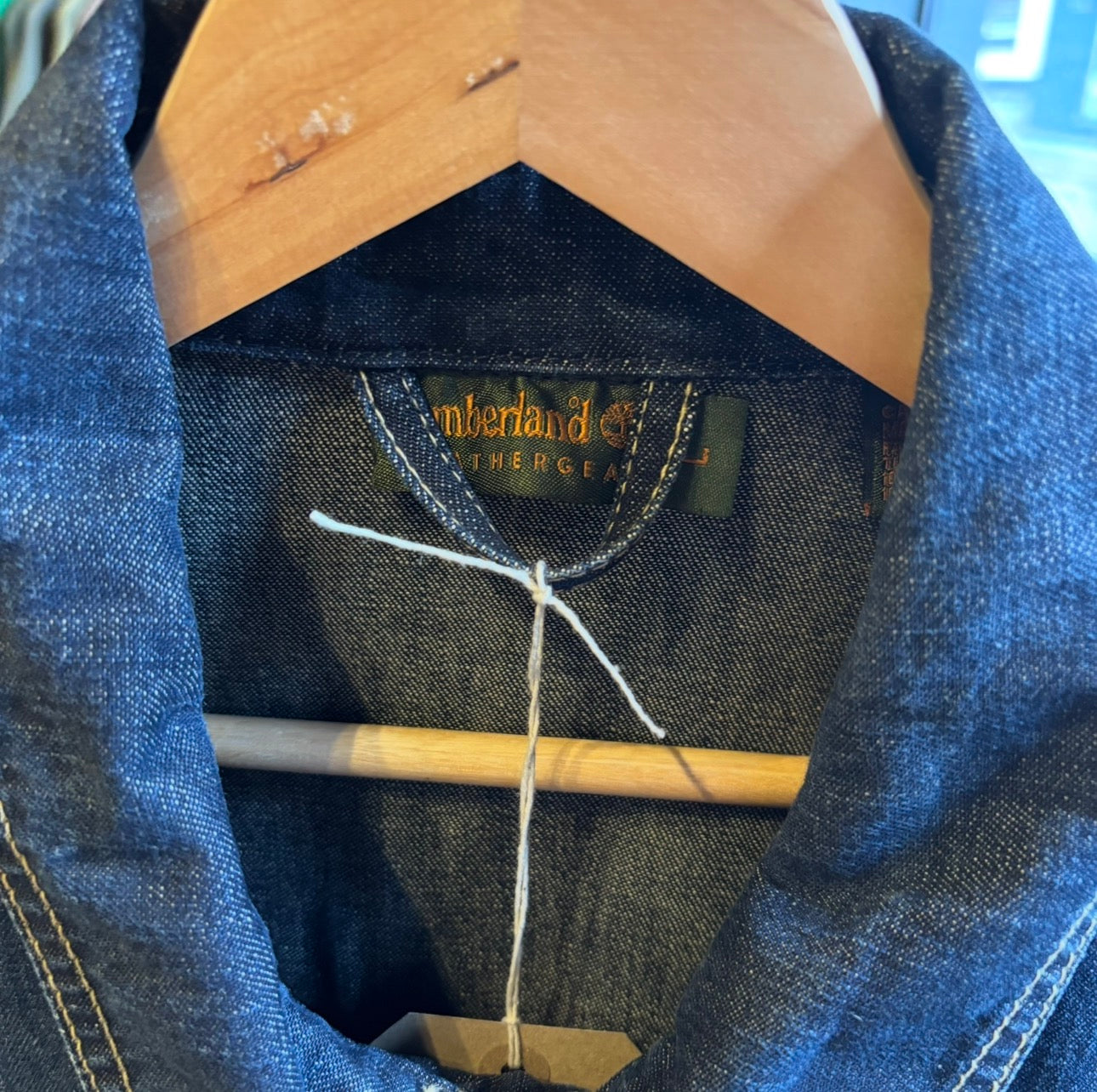 Timberland Weathergear Denim Button Up Jacket Navy (Large)