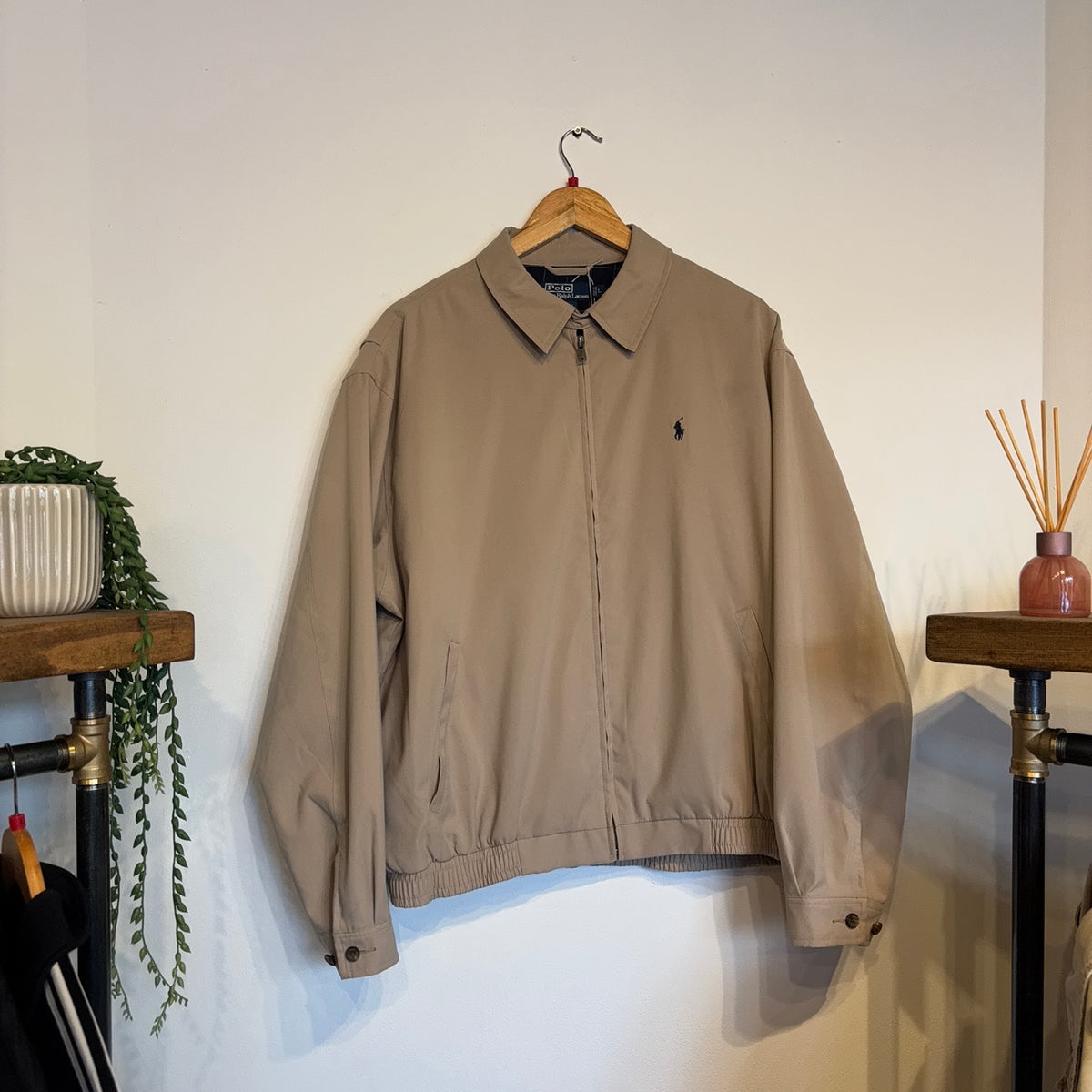 Ralph Lauren Harrington Zip Jacket Beige (Large)