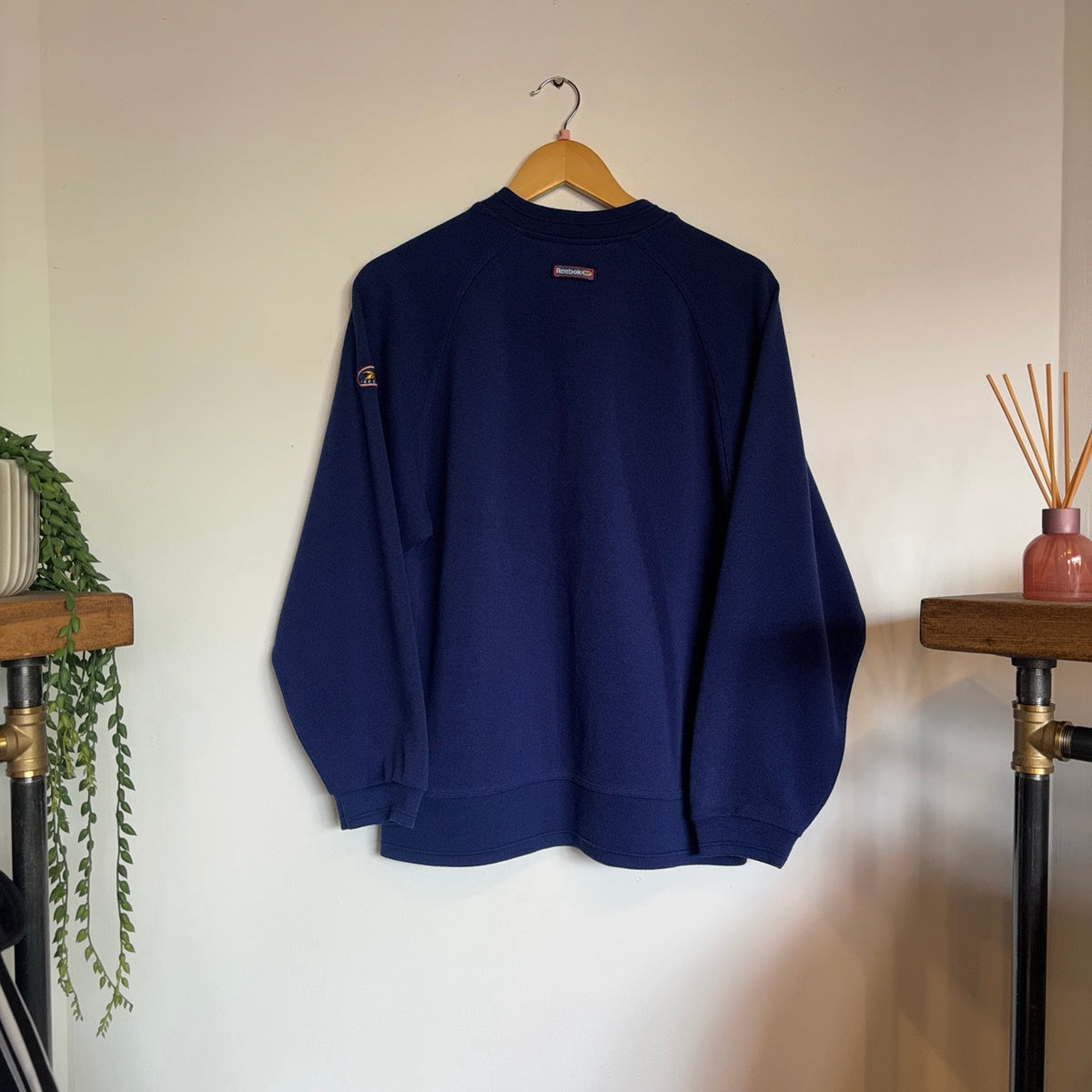 Reebok Freestyle Spellout Oversized Sweatshirt Blue (Small)
