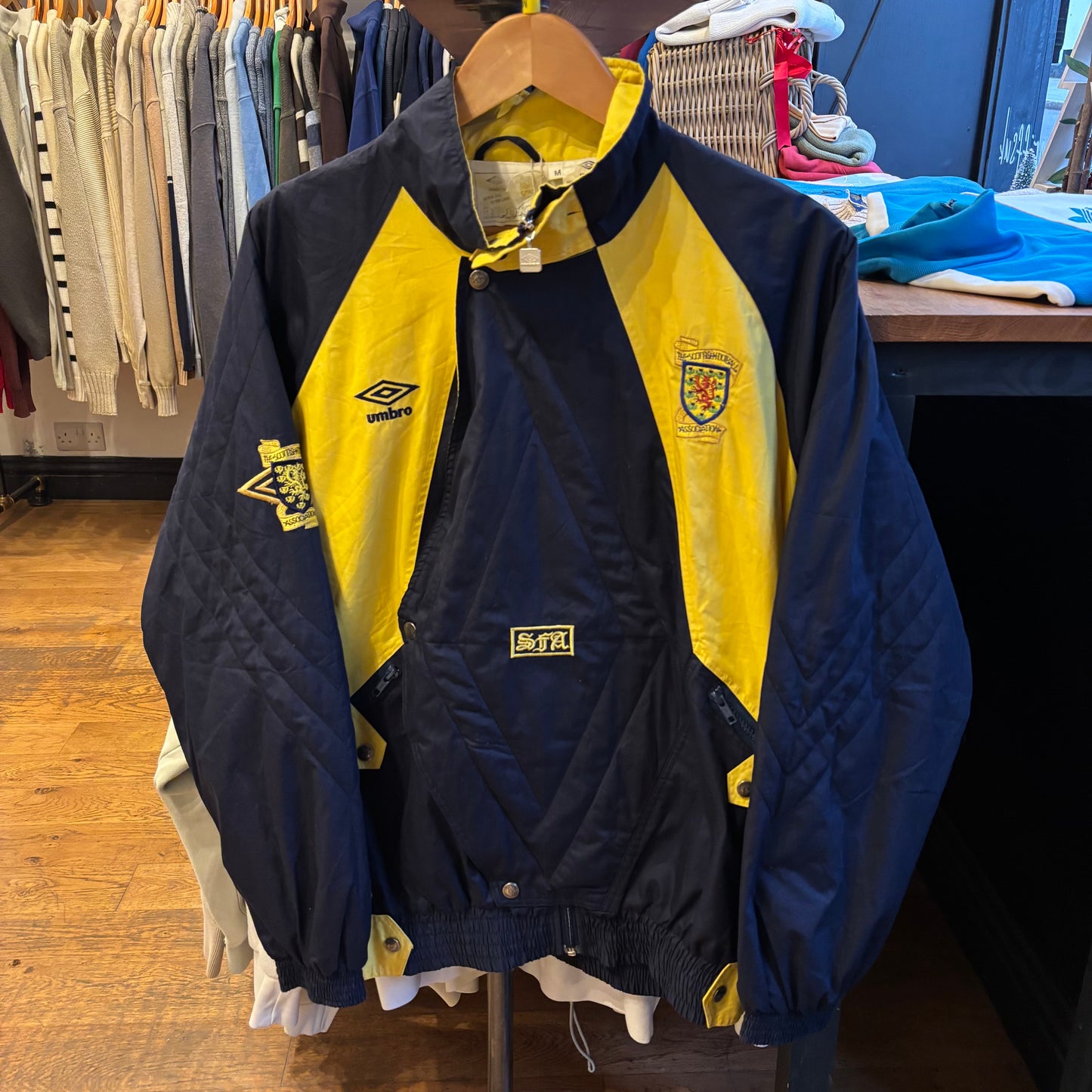 Umbro Scotland 1990 Training Drill Top Navy (Medium)