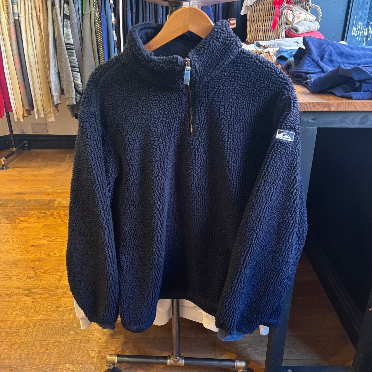 Quiksilver Quarter Zip Fleece Navy (Large)