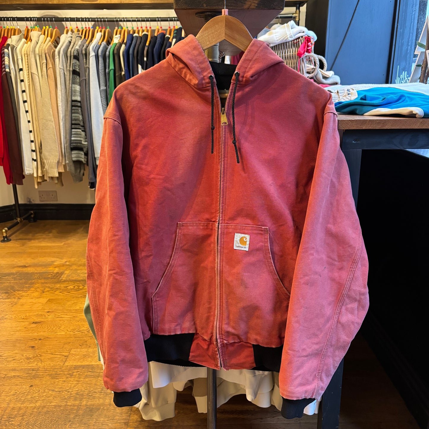 Carhartt Active Hooded Zip Jacket Red (Small)