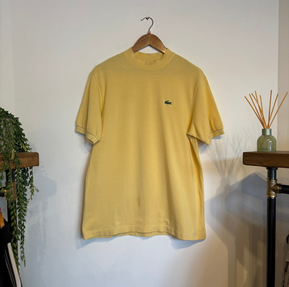 Lacoste Short Sleeve T-Shirt Pale Yellow (Medium)
