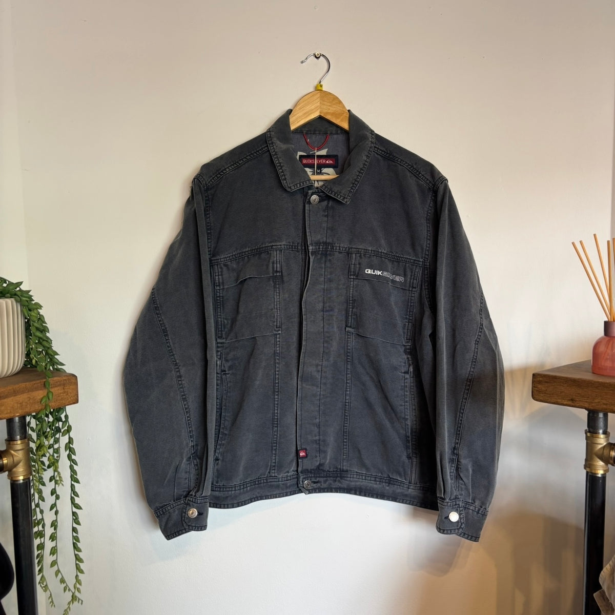 Quiksilver Workwear Style Button Up Jacket Grey (Medium)
