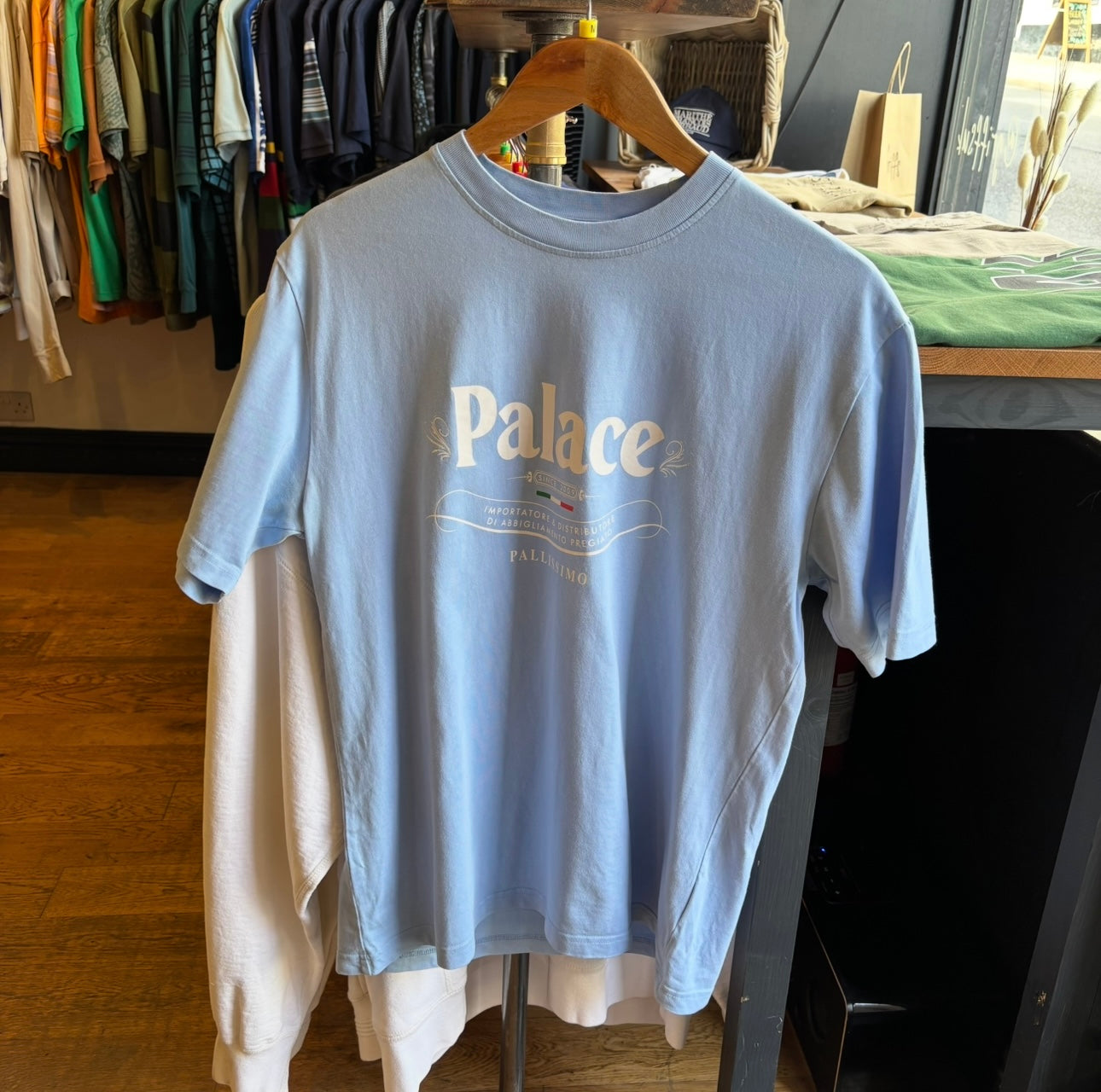 Palace SS24 Pallissimo Graphic T-Shirt Light Blue (Medium)
