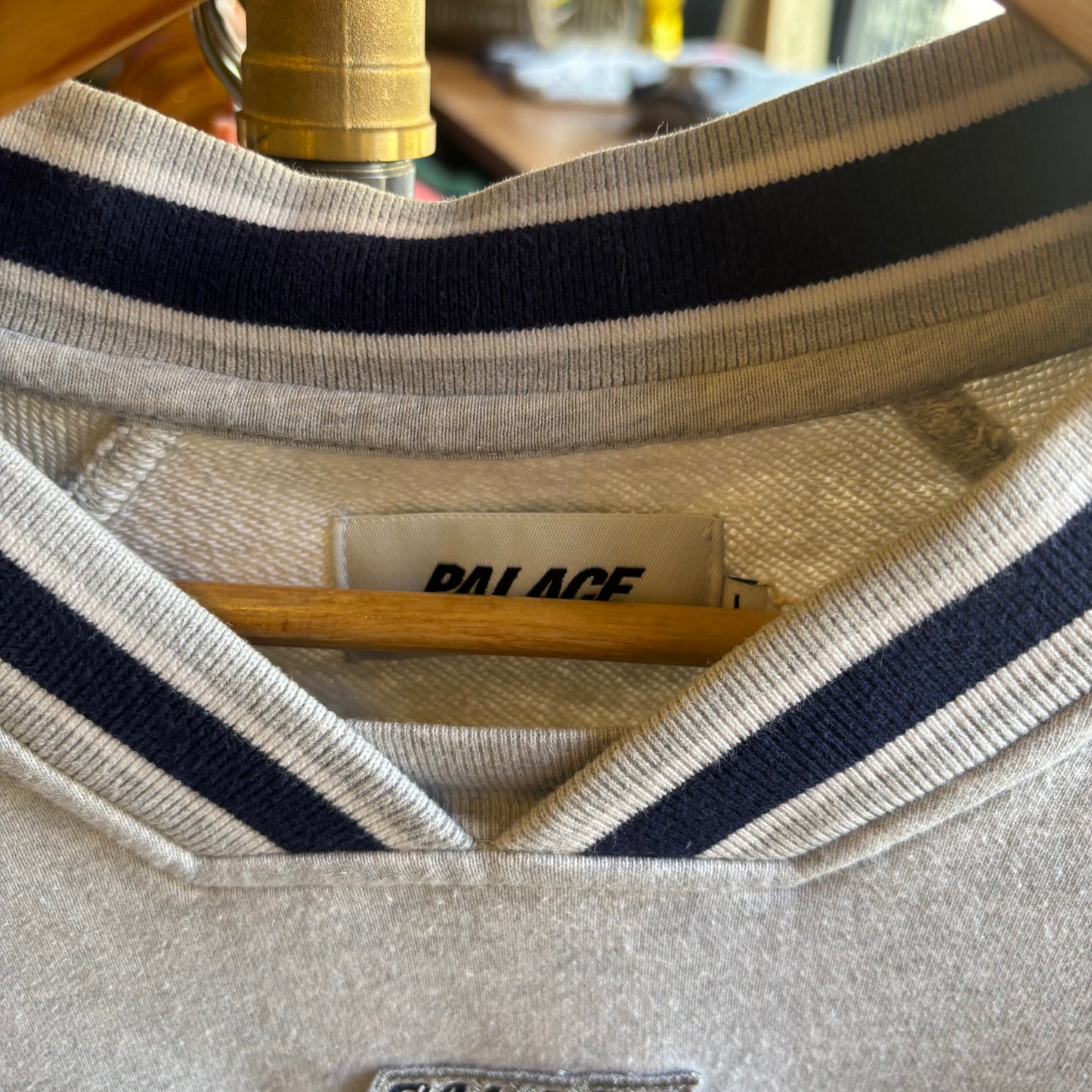 Palace FW19 Pallas Spellout Oversized Sweatshirt Grey (Large)