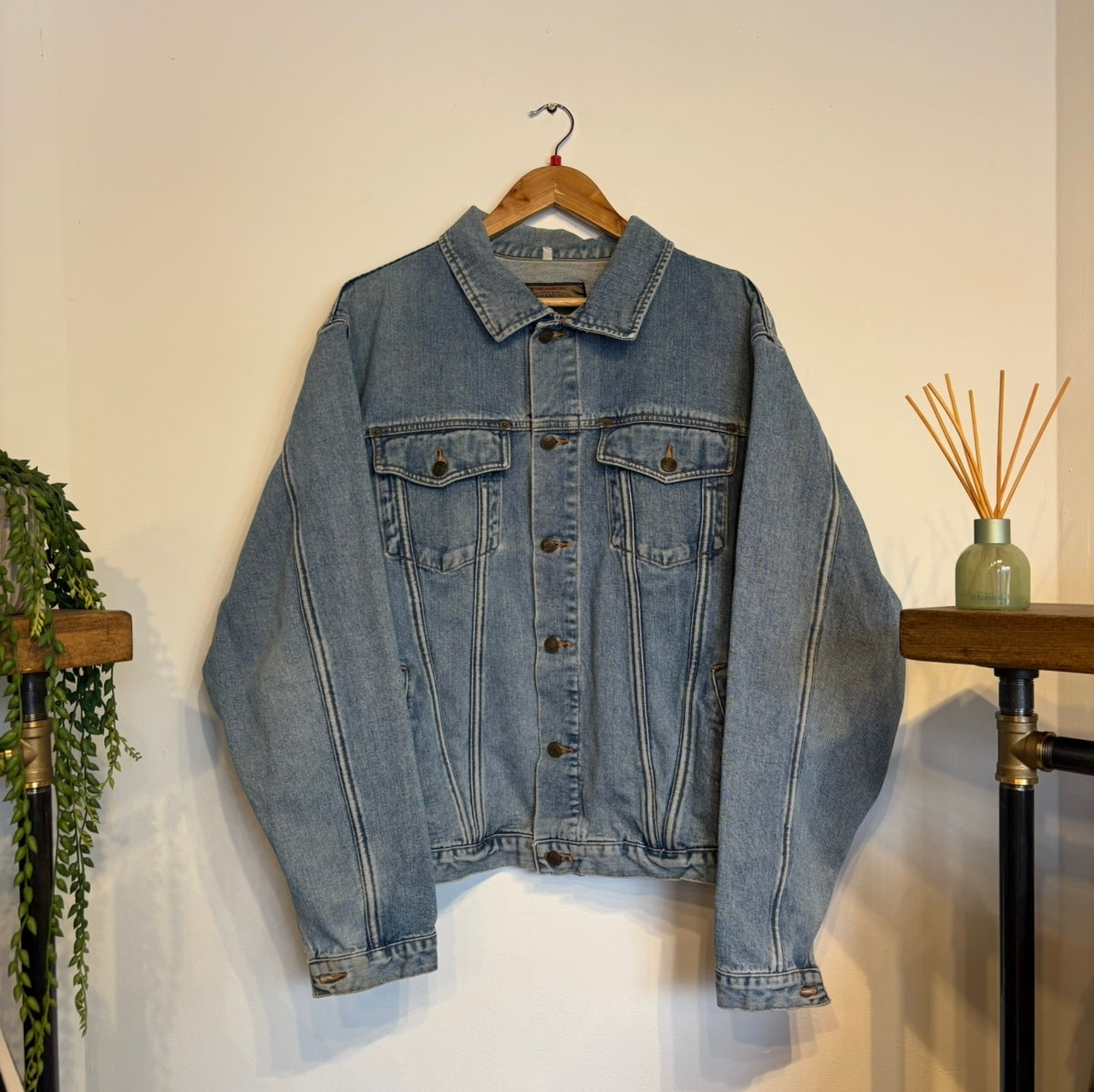 Armani Jeans 90s Trucker Denim Jacket Blue (Large)