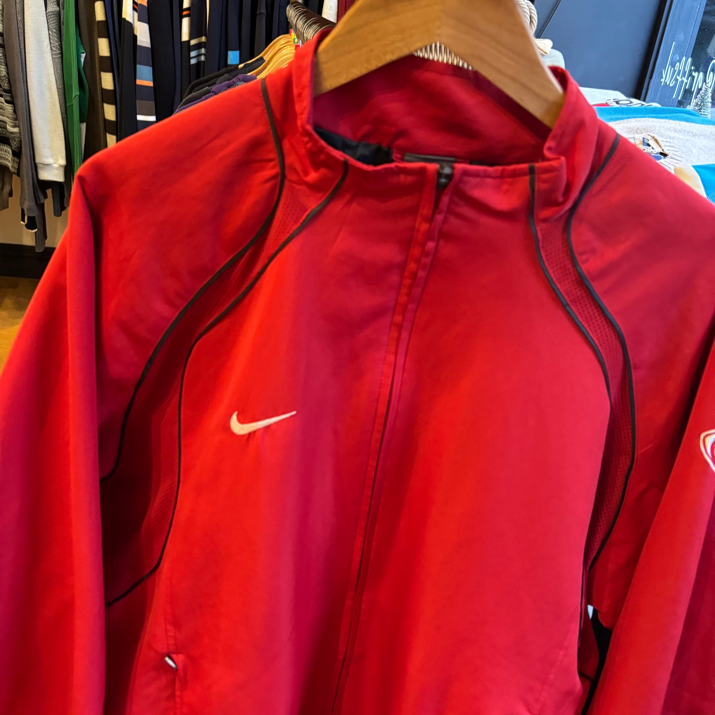 Nike T90 Zip Up Track Jacket Red (Medium)