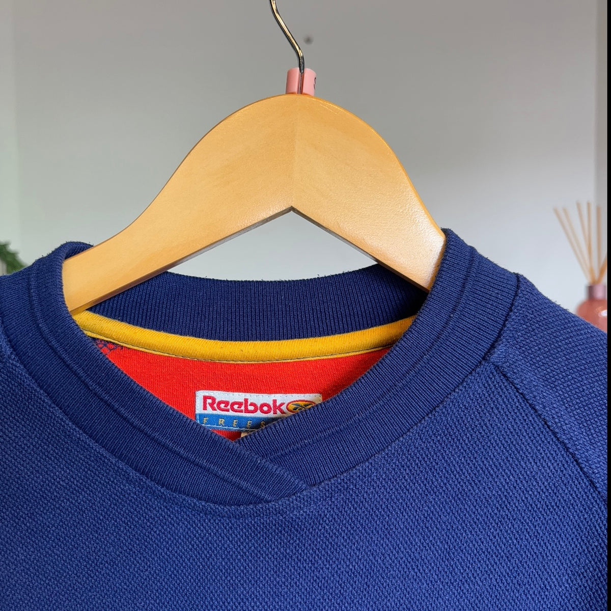Reebok Freestyle Spellout Oversized Sweatshirt Blue (Small)