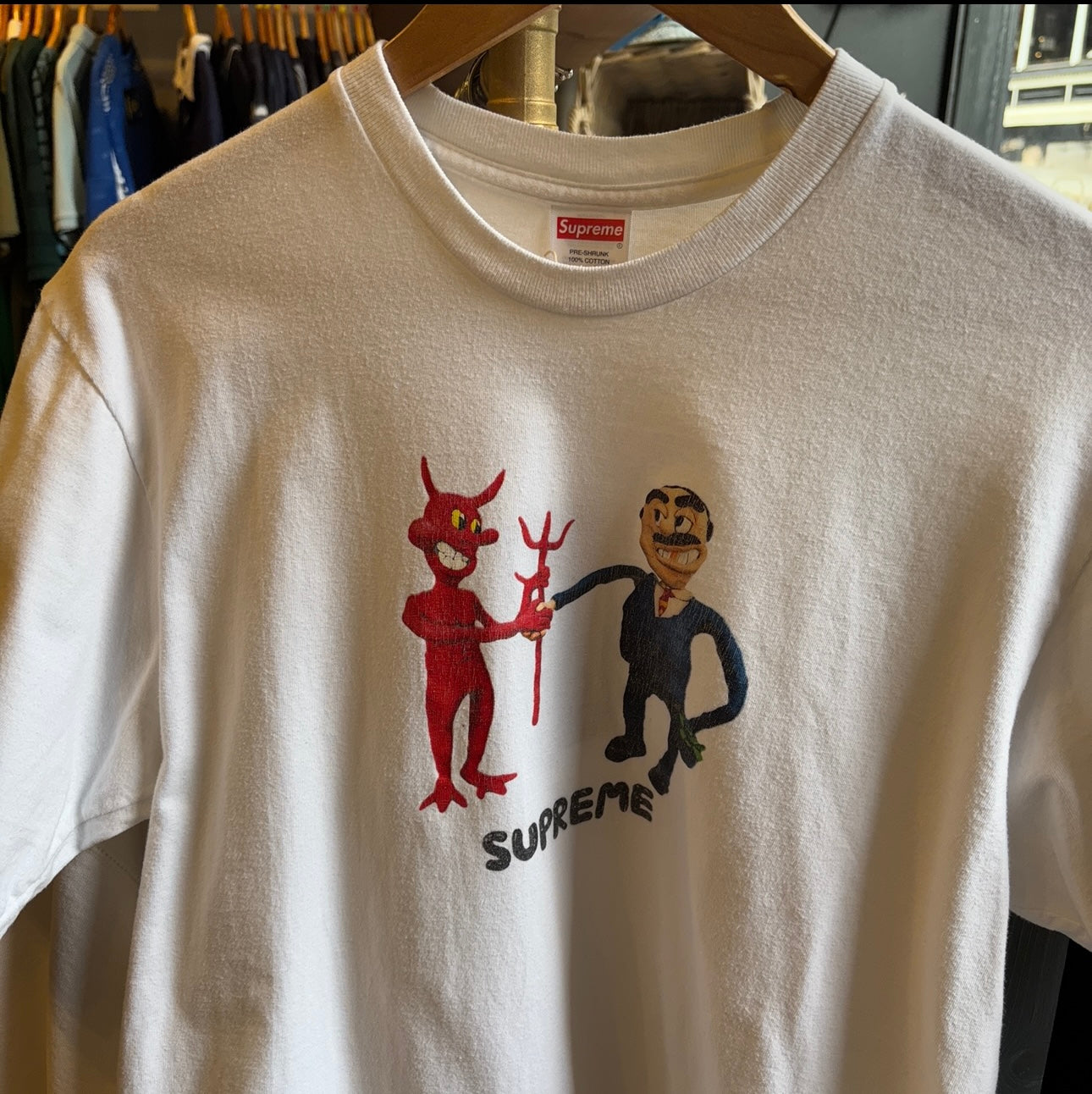 Supreme SS23 Business Graphic T-Shirt White (Large)