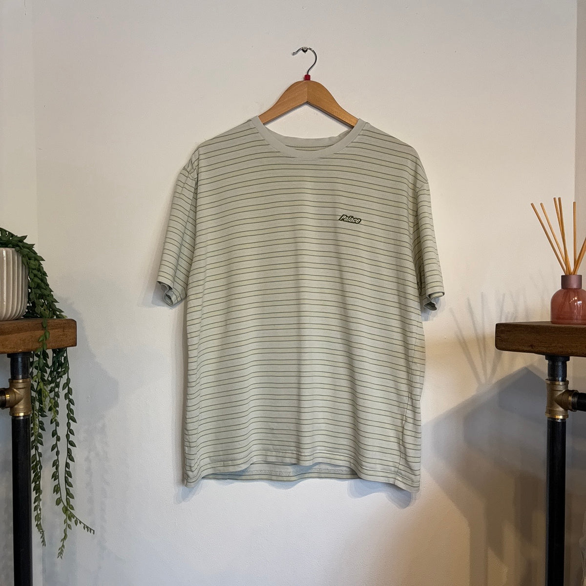 Palace SS24 Boxy Stripe T-Shirt Green (Large)