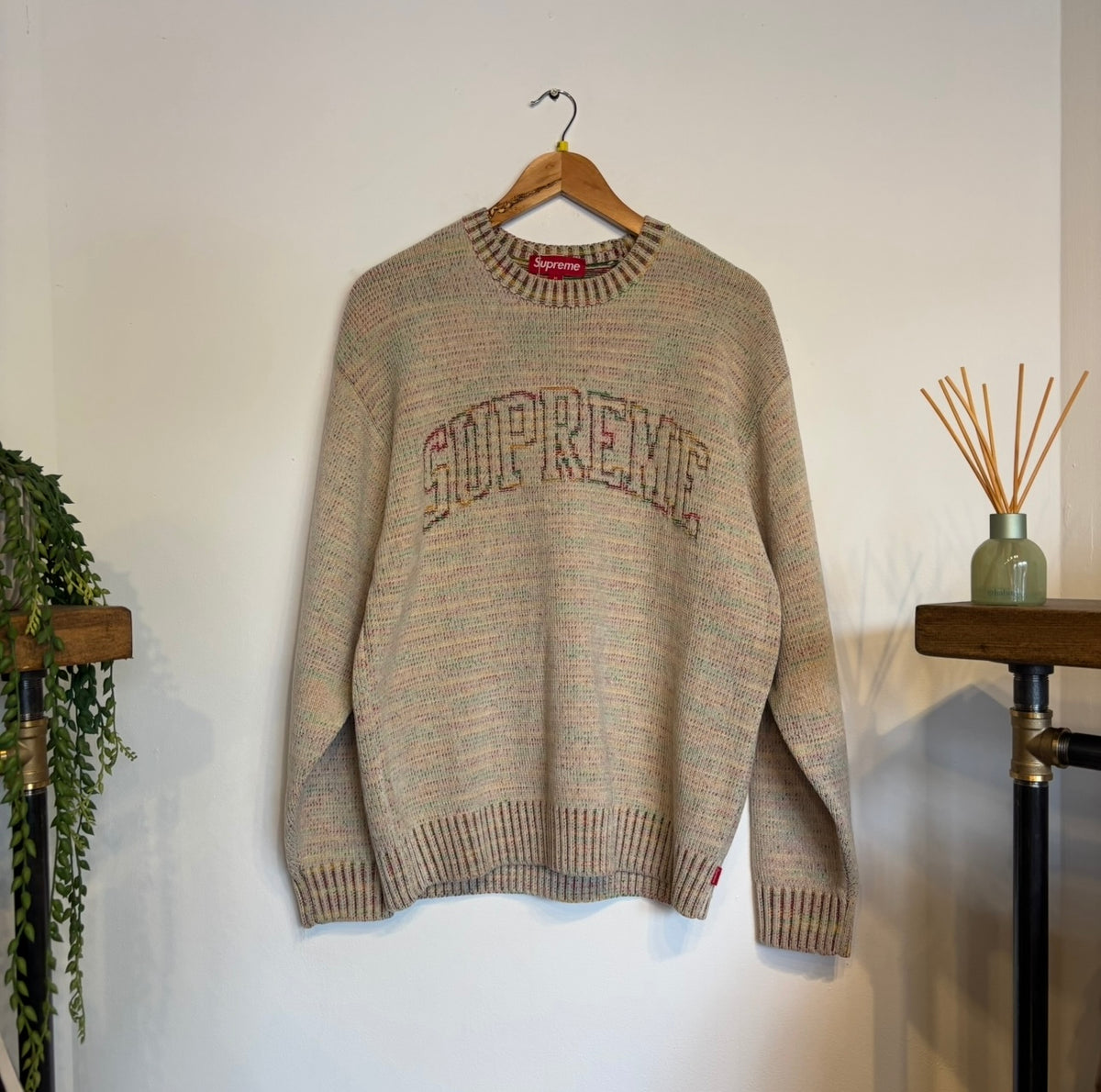Supreme SS24 Contrast Arc Sweater Cream (Medium)