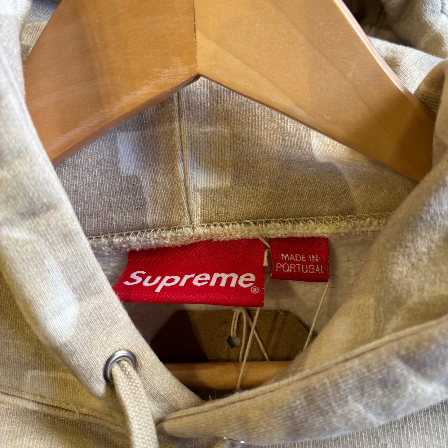 Supreme FW20 Blocks Spellout Hoodie Beige (Large)