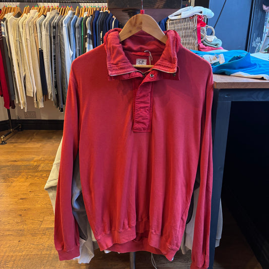 CP Company 2010 Hooded Half Zip Jumper Red (Large)