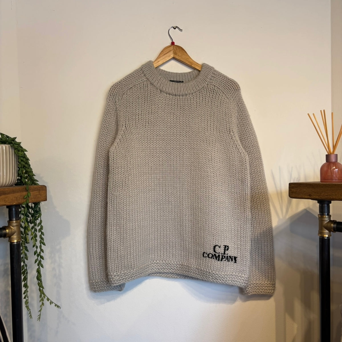CP Company FW21 Chunky Handmade Sweater Knit Cream (Large)