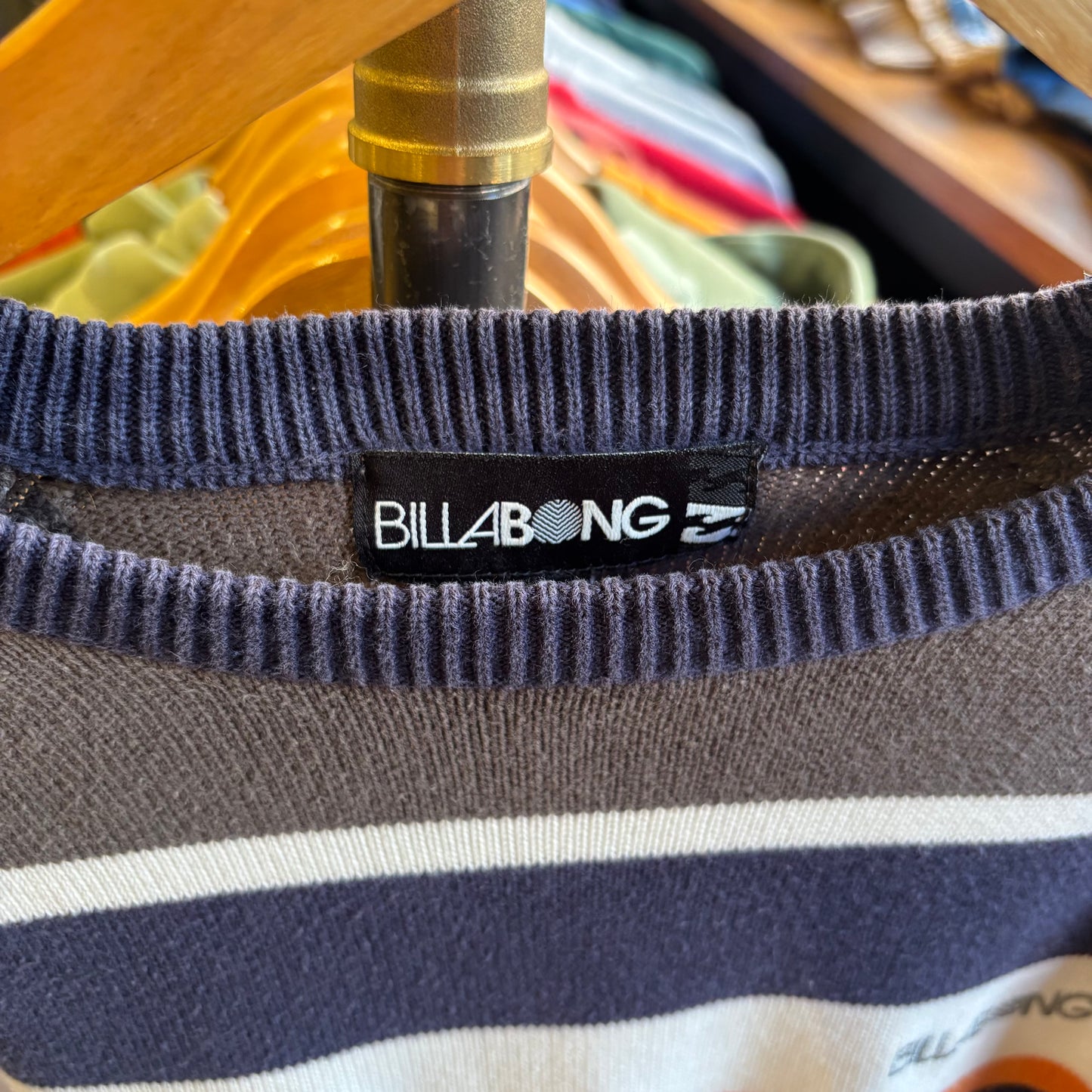 Billabong Striped Colourful Knit Jumper (Large)