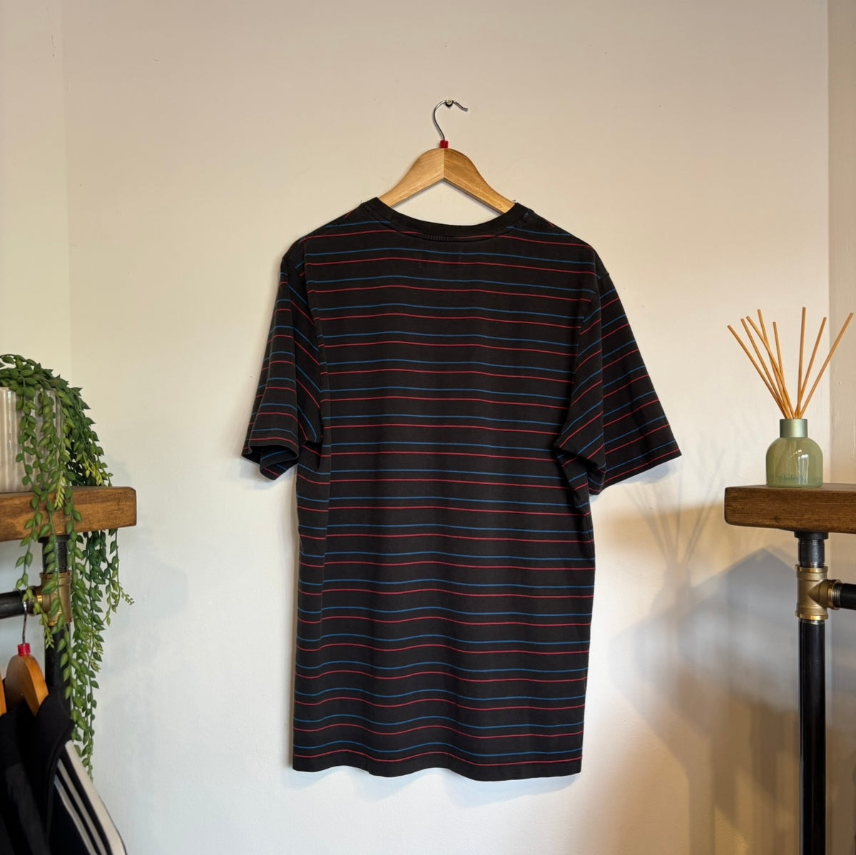 Palace SS18 Basically A Stripe T-Shirt Black (Large)