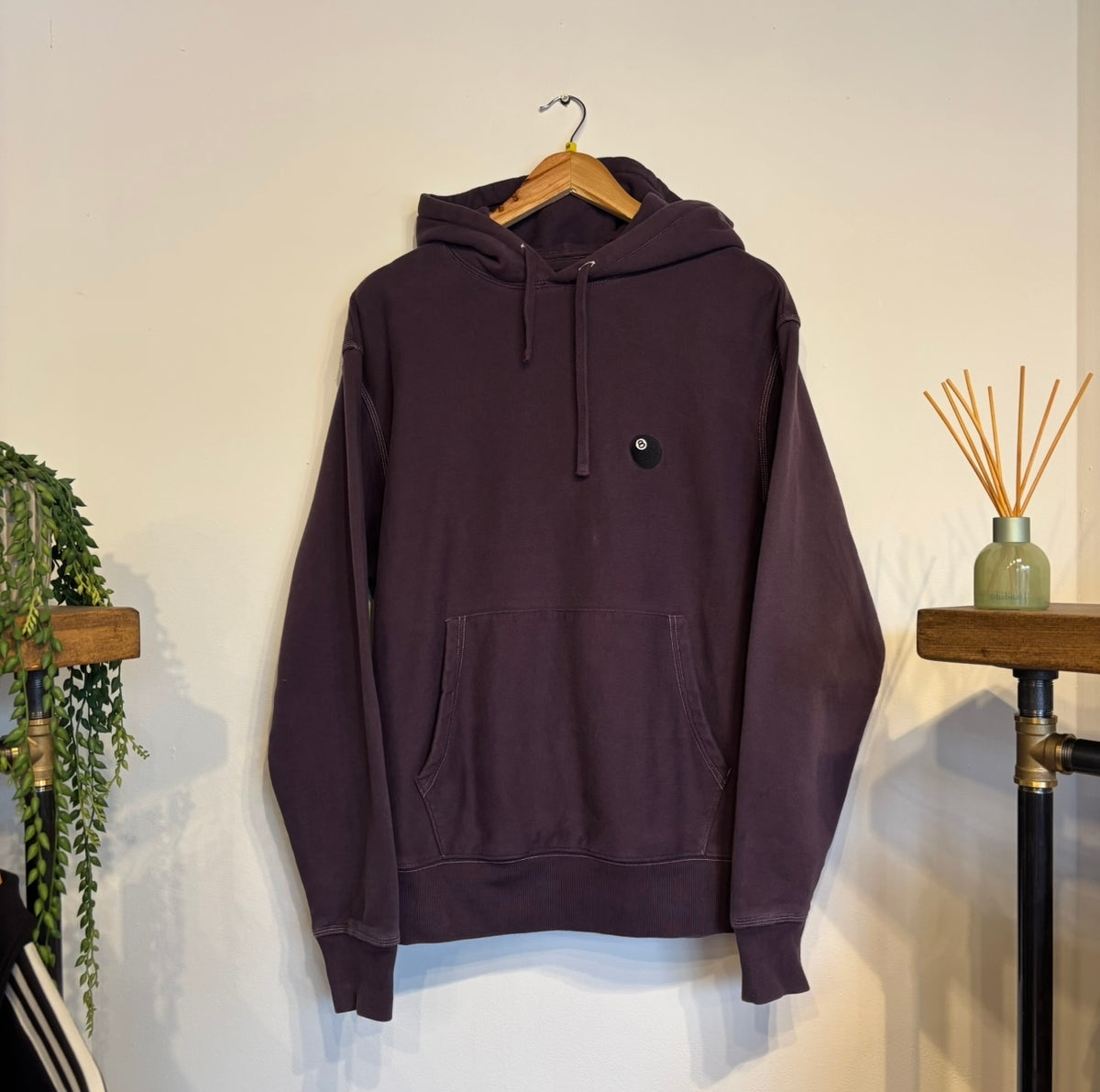 Stussy 8 Ball Applique Hoodie Purple (Medium)