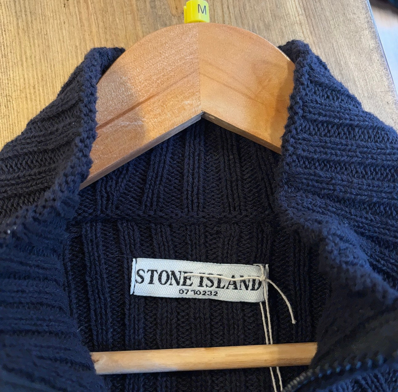 Stone Island SS06 Full Zip Knit Navy/ Cream (Medium)