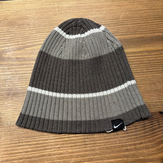 Nike Striped Beanie Brown