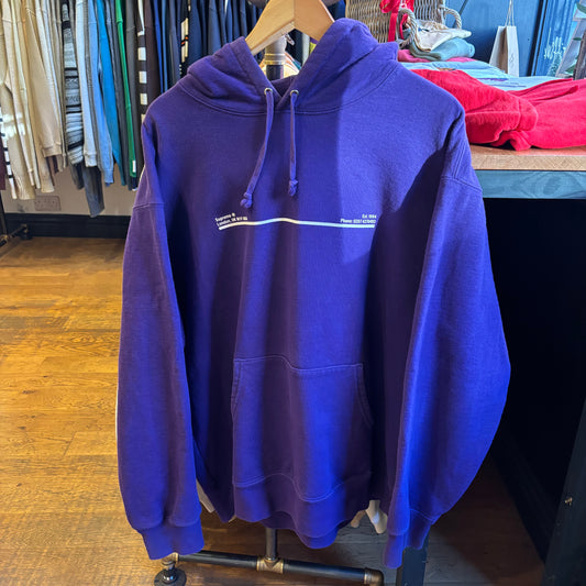 Supreme FW20 London Shop Hooded Sweatshirt Purple (XL)