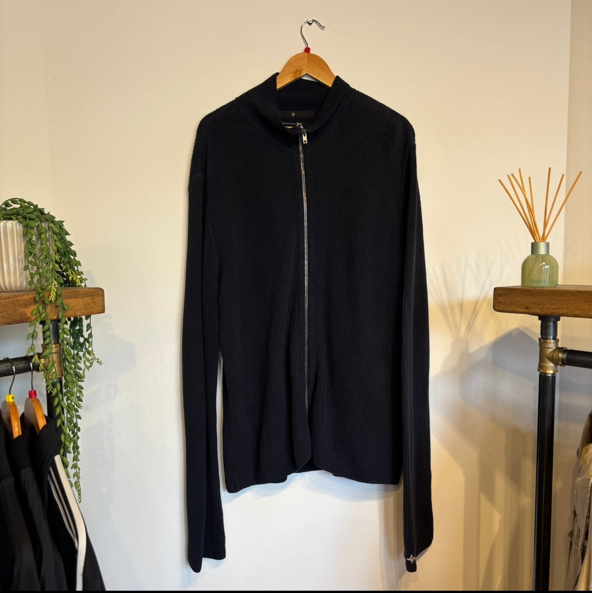 Stone Island Denims S/S 2003 Full Zip Knit Jumper Navy (XL)