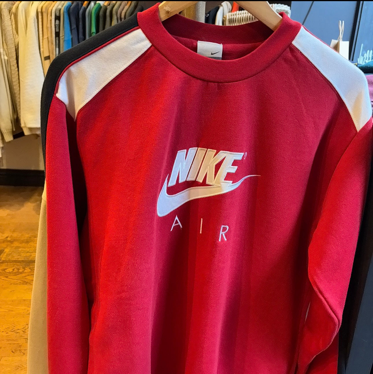 Nike Air Spellout Oversized Sweatshirt Red (Medium)