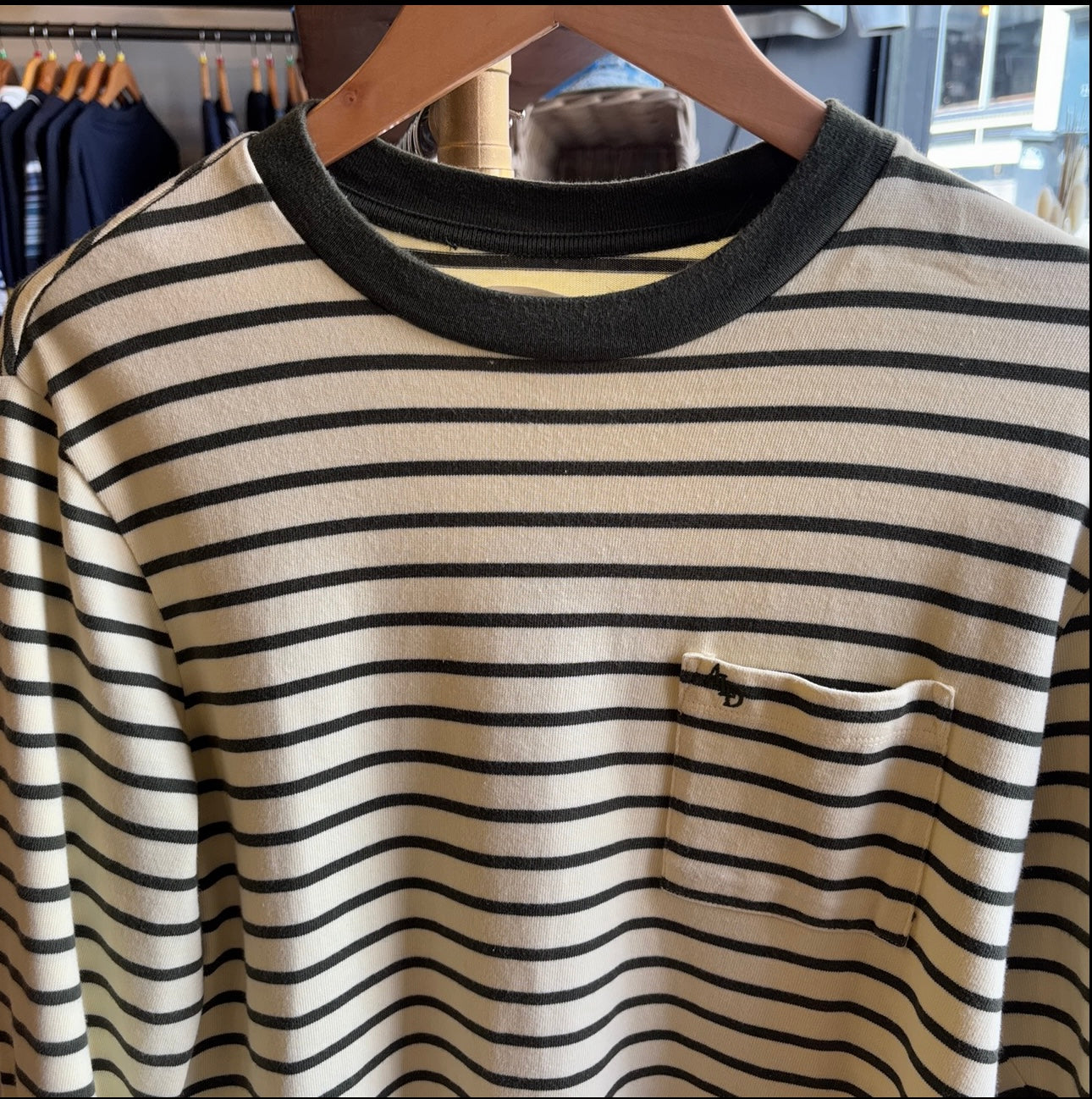Aime Leon Dore Striped Longsleeve T-Shirt Yellow/ Green (Medium)