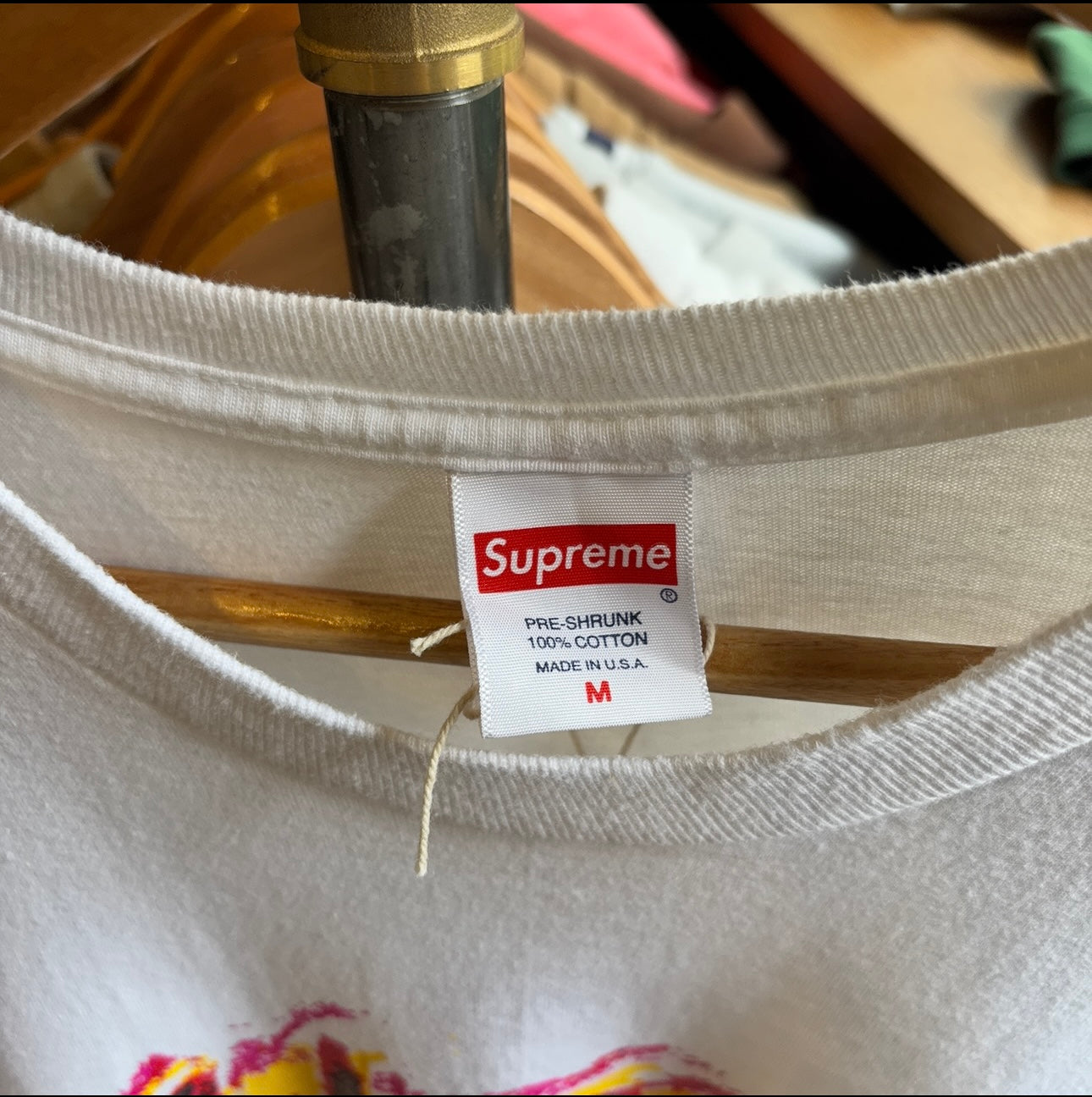 Supreme FW20 Scratch Print T-Shirt White (Medium)