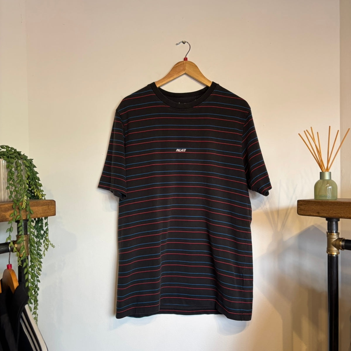 Palace SS18 Basically A Stripe T-Shirt Black (Large)