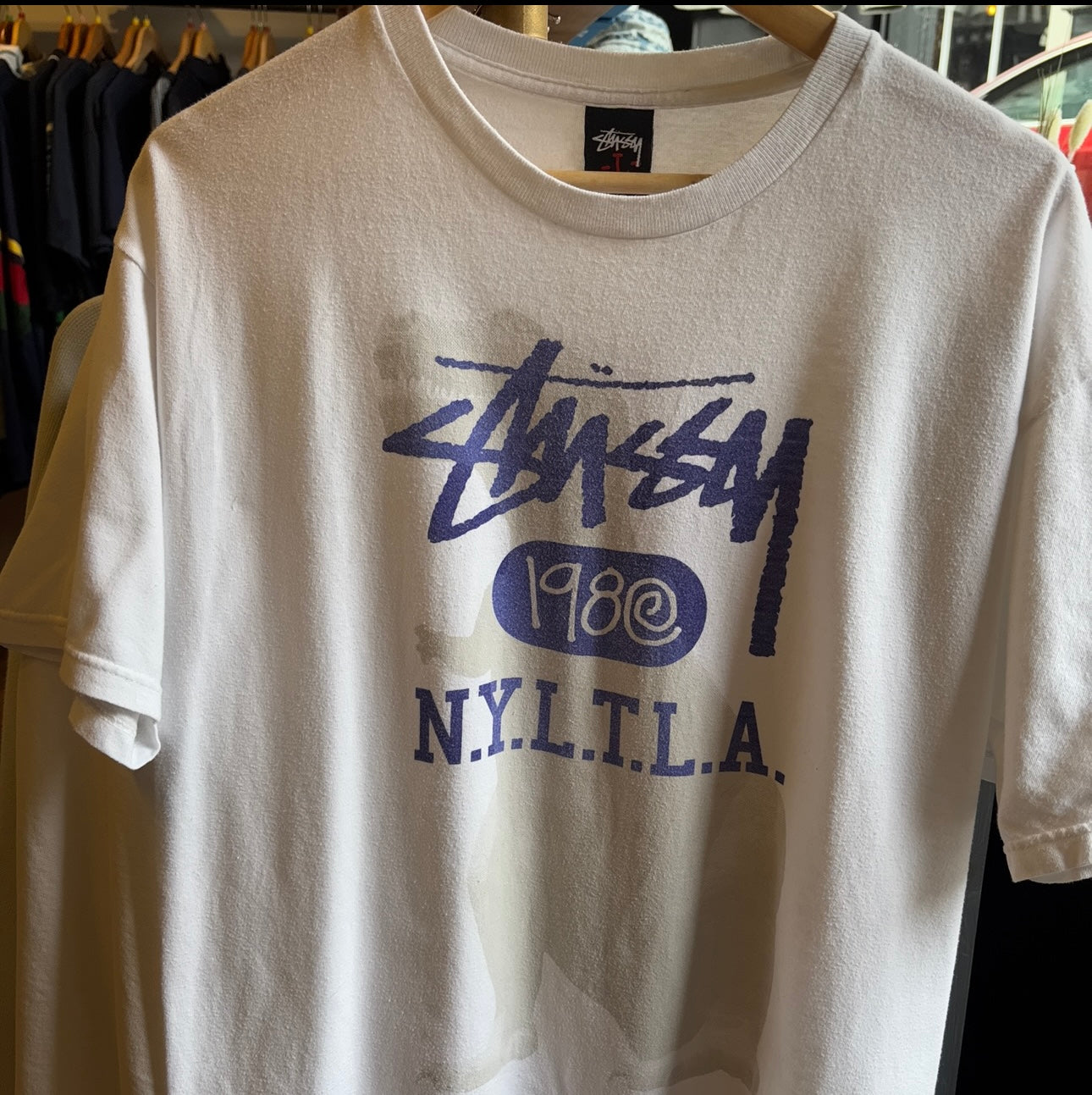 Stussy 2000's Graphic Print T-Shirt White (Large)