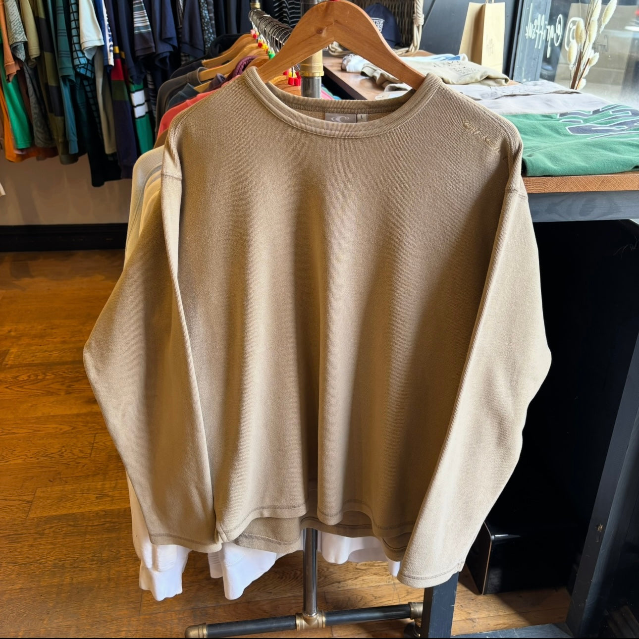 O'Neill 2000's Embossed Logo Longsleeve Top Beige (Large)
