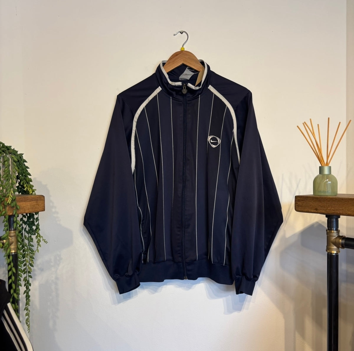 Nike T90 Pinstripe Track Jacket Navy (Medium)