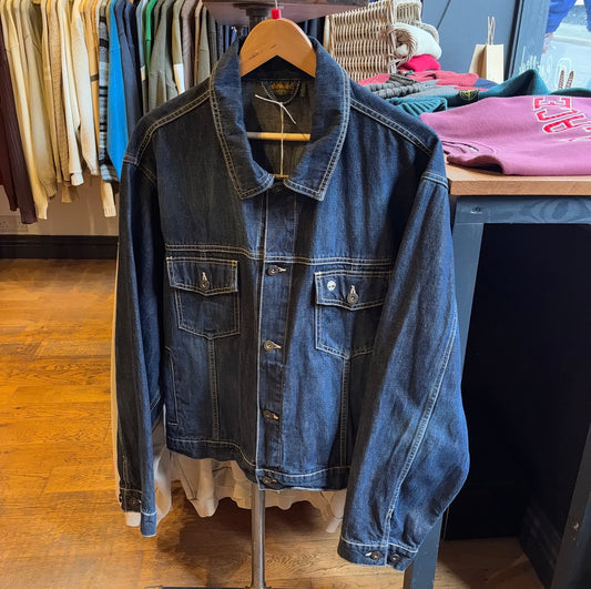 Timberland Weathergear Denim Button Up Jacket Navy (Large)