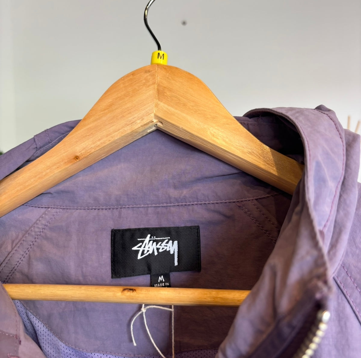 Stussy Beach Shell Wave Dye Hooded Jacket Grape (Medium)