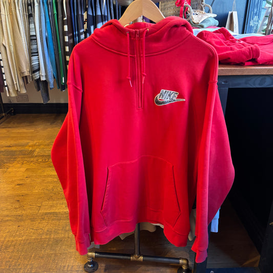 Supreme SS21 Nike Snakeskin Half Zip Hoodie Red (XL)